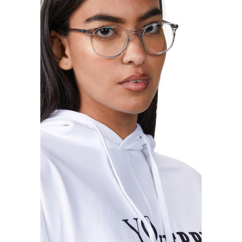 NEW BAXTER BLUE lane eyeglass in crystal/champagne
